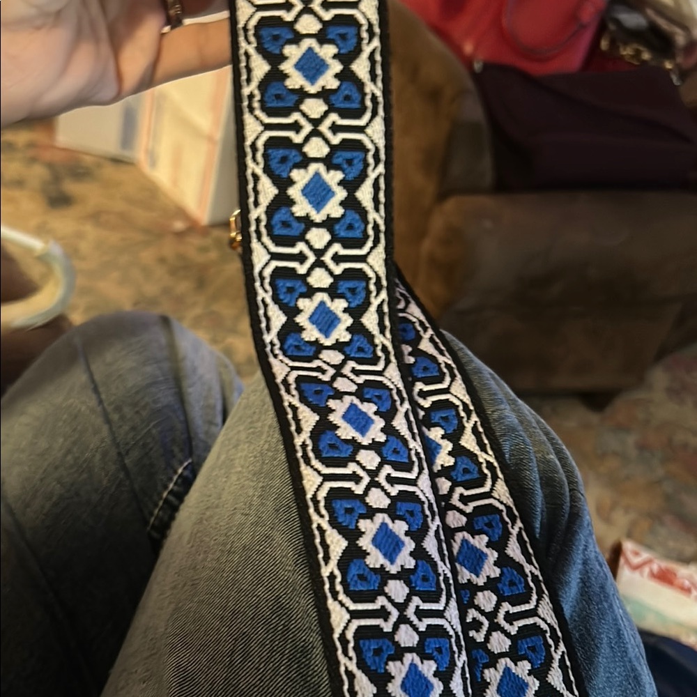 Blue and Black Patterned Strap